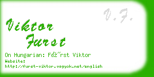 viktor furst business card